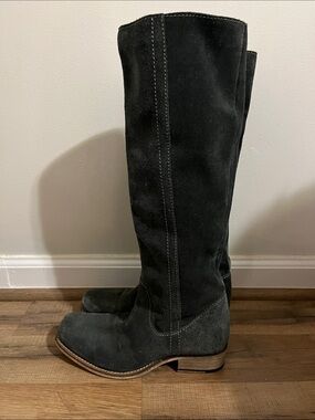 Seychelles Black Suede Knee-High Boots